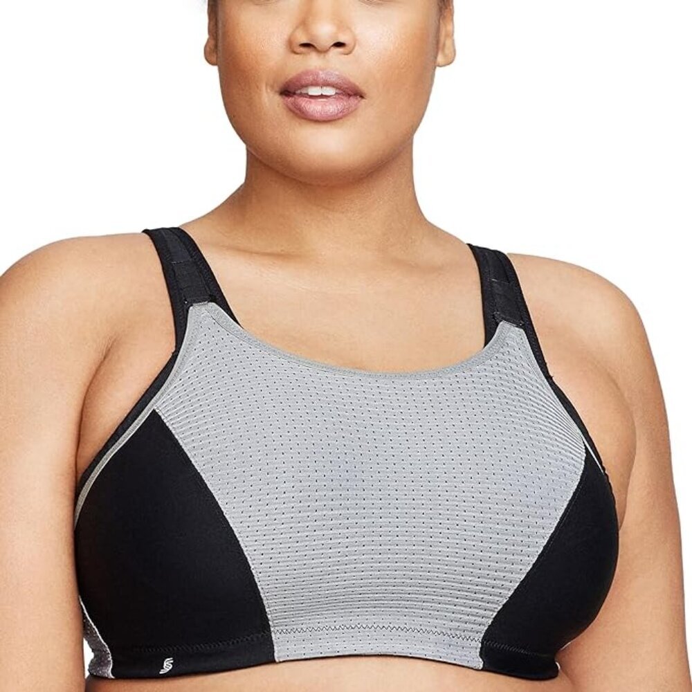 Glamorise Women’s Double Layer Custom Control Adjustable Sports Bra Size 44I